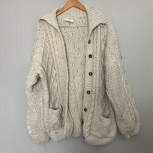 Sisandina Vintage Wool Sweater Cardigan Unisex Chunky